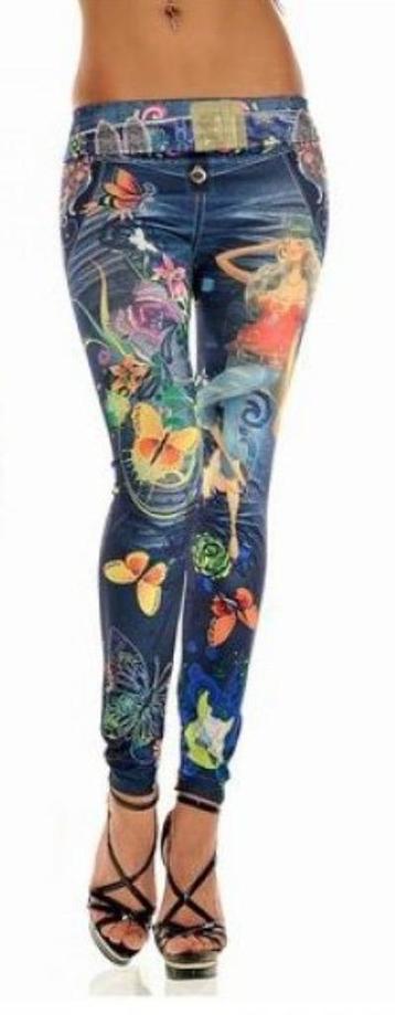 Legging Fantasy Butterfly blauw One Size (041) beschikbaar voor biedingen