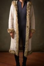 Vintage Afgaanse / bohemian jas, Kleding | Dames, Jassen | Winter, Ophalen of Verzenden, Gedragen, Maat 38/40 (M), Beige