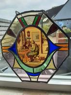 glas in lood afbeelding de horlogemaker als bv raamhanger, Huis en Inrichting, Ophalen, Zo goed als nieuw