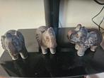 Vintage Olifantenbeeldjes - Set van 3, Ophalen of Verzenden, Gebruikt