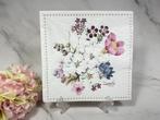 Ambiente knutsel servetten - bloemen wit roze - nr 035, Ophalen of Verzenden, Nieuw, Materiaal