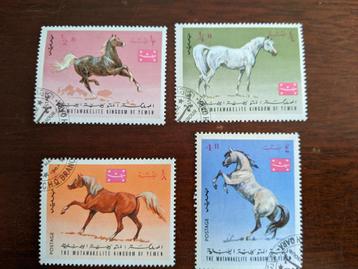 YEMEN 1965; set (4) PAARDEN beschikbaar voor biedingen