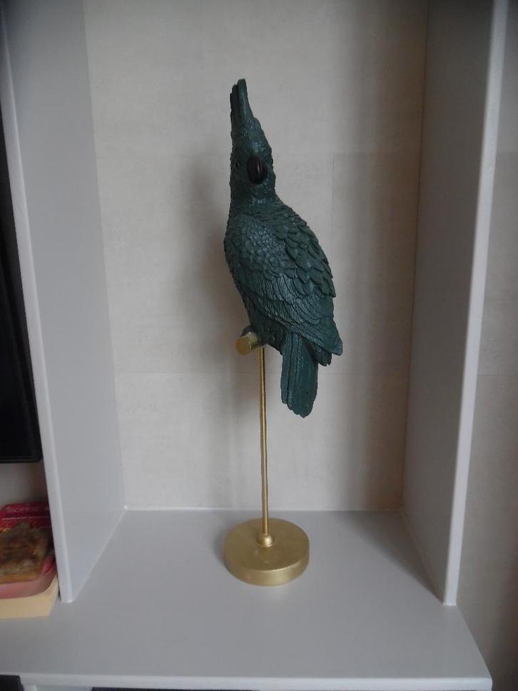 Papegaai/kaketoe op gouden poot Maison Du Monde, Huis en Inrichting, Woonaccessoires | Overige, Zo goed als nieuw, Ophalen