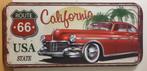Route 66 USA California auto XXL reclamebord van metaal