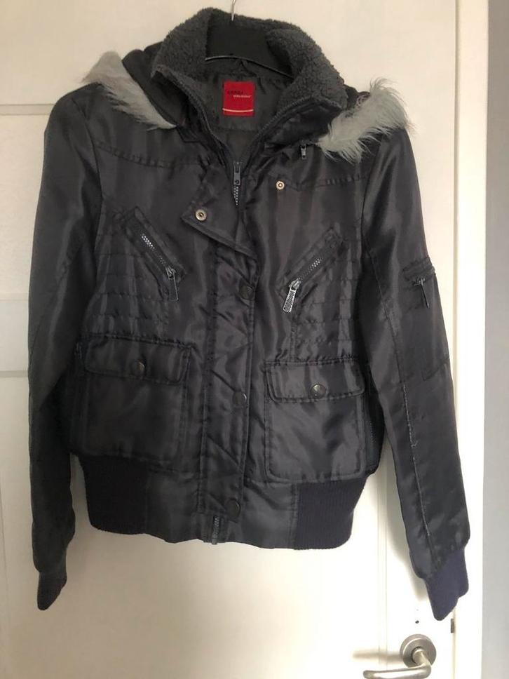Dames jack, Kleding | Dames, Jassen | Winter, Zo goed als nieuw, Maat 38/40 (M), Grijs, Ophalen of Verzenden