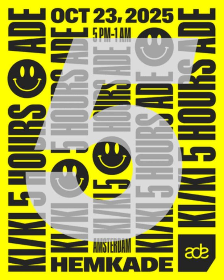 3 tickets voor KI/KI ADE 5 Hours - 2025, Tickets en Kaartjes, Evenementen en Festivals, Eén persoon