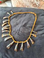 Handgemaakte tanden ketting 2x papua new guinea, Ophalen of Verzenden, Dames