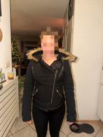 Carlo Sacchi winterjas met echt bont, Kleding | Dames, Ophalen of Verzenden, Zo goed als nieuw, Maat 38/40 (M), Zwart
