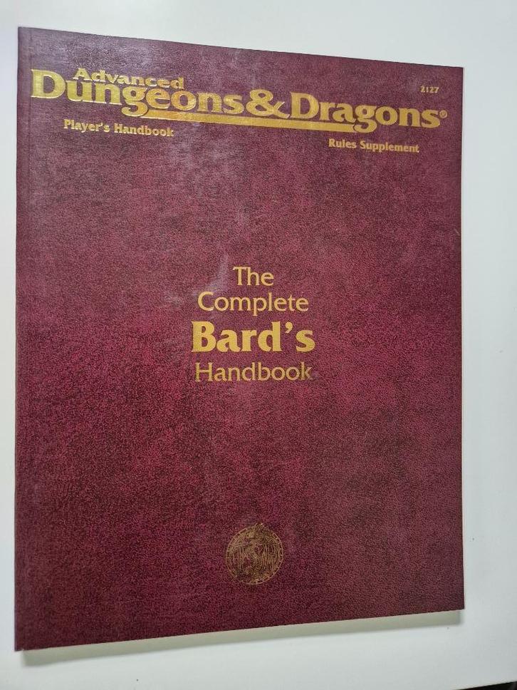The Complete Bard’s Handbook (2127) – AD&D 2e, Hobby en Vrije tijd, Wargaming, Zo goed als nieuw, Historisch, Boek of Catalogus