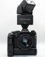 Pentax Super A + Motor Drive A + 50mm f/1.4 Lens + Flitser (, Audio, Tv en Foto, Fotocamera's Analoog, Verzenden, Gebruikt, Spiegelreflex