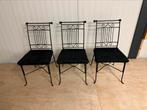 Mooie fijne gietijzeren stoelen., Huis en Inrichting, Stoelen, Ophalen, Gebruikt, Drie, Zwart