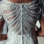 Trouwjurk met kraaltjes gatsby style 38/40, Kleding | Dames, Ophalen of Verzenden, Zo goed als nieuw, Wit, Trouwjurk