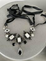Otazu necklace met Swarovski crystals, Ophalen of Verzenden, Zo goed als nieuw, Zwart, Overige materialen