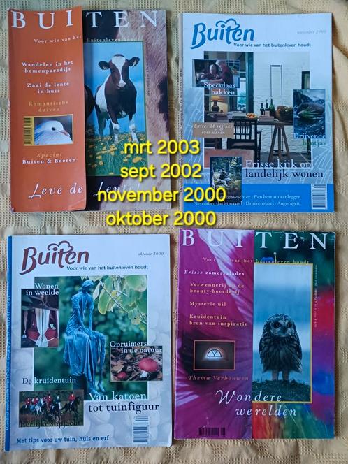 4x tijdschrift Buiten magazine 2x 2000, 1x 2002, 1x 2003, Verzamelen, Tijdschriften, Kranten en Knipsels, Tijdschrift, Nederland