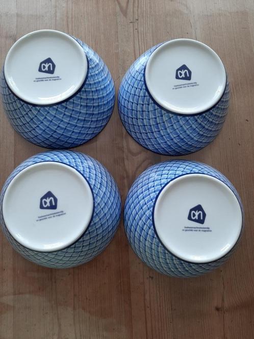 ALBERT HEIJN - 4 ONTBIJT KOMMEN - DIAMETER 15 CM - BLAUW, Huis en Inrichting, Keuken | Servies, Nieuw, Kom(men), Overige stijlen