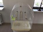 Vogelkooi parkiet wit .62cm H   44 cm Br  28cm diep ., Ophalen, Gebruikt