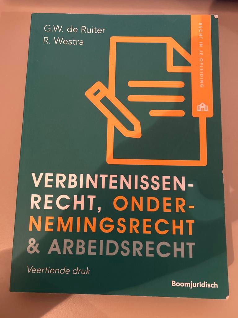 Verbindtenissenrecht, Ondernemingsrecht & Arbeidsrecht, Verzenden, Zo goed als nieuw, HBO