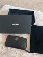 Chanel portemonnee met ritssluiting, Sieraden, Tassen en Uiterlijk, Portemonnees, Zwart, Zo goed als nieuw, Leer, Ophalen
