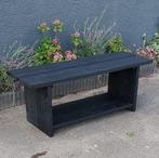 Steigerhouten Tuinbank / Plantenbank, mat zwart, Tuin en Terras, Tuinbanken, Ophalen, Hout