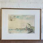 Aquarel gezicht op Hoorn P. Relleke, Antiek en Kunst, Kunst | Schilderijen | Klassiek, Ophalen