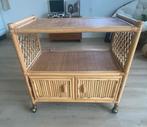 Vintage rotan kastje op wielen, Ophalen, Zo goed als nieuw