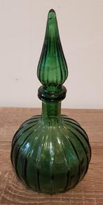 Empoli karaf groen glas., Antiek en Kunst, Antiek | Glas en Kristal, Ophalen of Verzenden