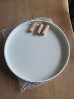 Nieuw wit dienblad met houten poten, Ophalen of Verzenden, Nieuw, Hout, Modern