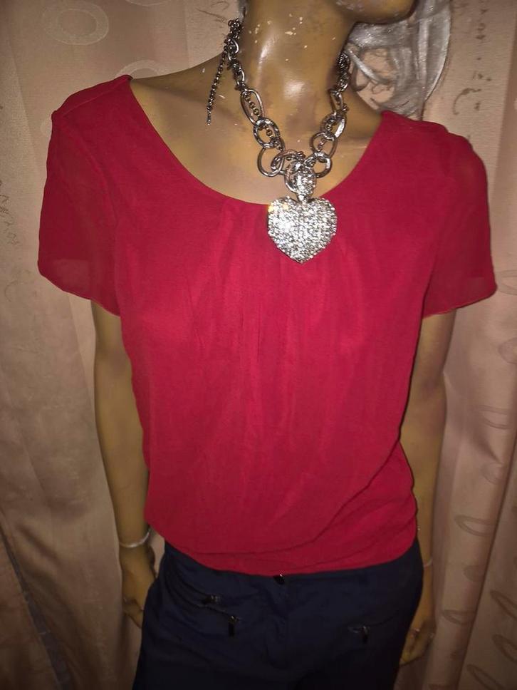 Mooie rode shirt van More&More - Maat 38 nieuw, Kleding | Dames, Blouses en Tunieken, Nieuw, Maat 38/40 (M), Rood, Ophalen of Verzenden