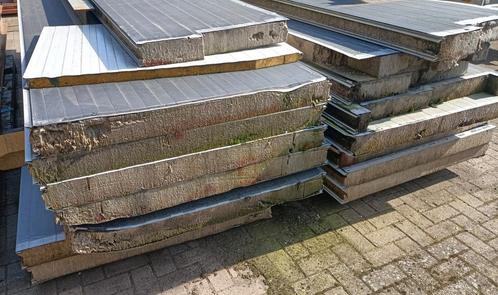 12 sandwichpanelen gevuld met steenwol., Doe-het-zelf en Verbouw, Isolatie en Afdichting, Gebruikt, Vloerisolatie, Muurisolatie