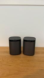 Sonos Play 1, gen 1, zwart, Nieuwstaat, muurbeugels mogelijk, Ophalen of Verzenden, Zo goed als nieuw, Front, Rear of Stereo speakers