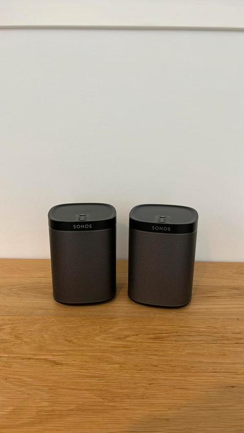 Sonos Play 1, gen 1, zwart, Nieuwstaat, muurbeugels mogelijk, Audio, Tv en Foto, Luidsprekers, Zo goed als nieuw, Front, Rear of Stereo speakers