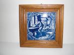 Blauwe tegel De bakker 1649-1712. Ingelijst, Antiek en Kunst, Antiek | Wandborden en Tegels, Ophalen of Verzenden
