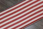 Rol jersey katoen stof - wit rood gemêleerd gestreept #1126, Hobby en Vrije tijd, Stoffen en Lappen, 120 cm of meer, Ophalen of Verzenden