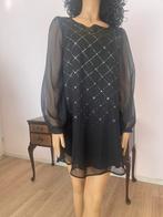 Black Swan jurk / tuniek goud dessin maat L dubbel laags, Zwart, Maat 42/44 (L), Ophalen of Verzenden, Zo goed als nieuw