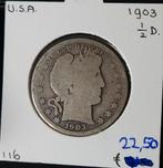 half dollar 1903 Amerika, Postzegels en Munten, Munten | Amerika, Verzenden, Noord-Amerika, Losse munt, Zilver