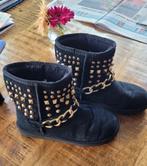 LAARSJES MET BONT EN STUDS, Blauw, Lage of Enkellaarzen, Ophalen of Verzenden, Onbekend