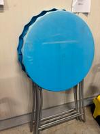 2x Blauwe statafel, Ophalen, In hoogte verstelbaar, Gebruikt
