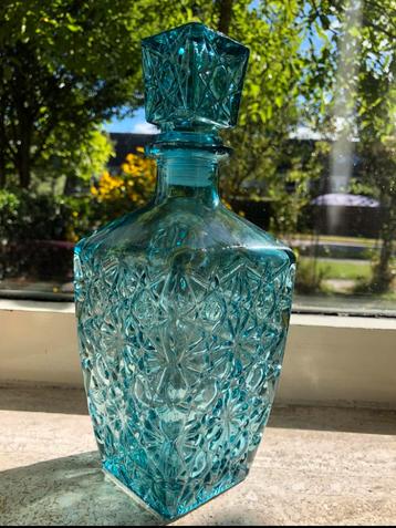 Karaf  Empoli helder blauw schitterende vintage! beschikbaar voor biedingen