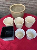 Bloempotten - diverse maten, Gebruikt, Rond, Ophalen of Verzenden, Aardewerk