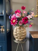 Echt een Plaatje Luxe Zijden bloemen in vaas Schild Nu 120, Ophalen of Verzenden, Nieuw
