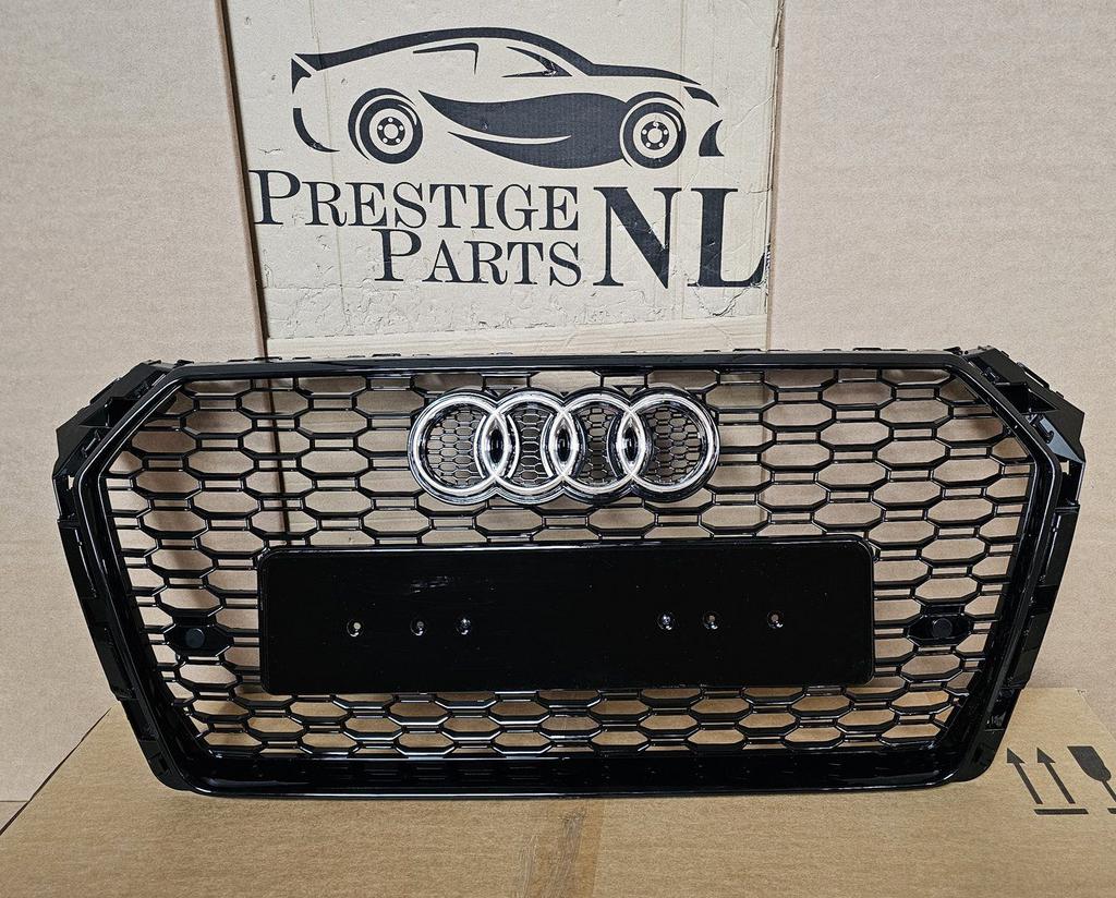 Grill Audi A4 B9 8W RS4 Look Black Grille bj.2015-2019 NIEUW, -, Voor, Nieuw, Ophalen of Verzenden