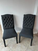 Drie eetkamer stoelen met  eetbank moeten snel weg, Riviera maison style, Ophalen of Verzenden, Zo goed als nieuw, Stof