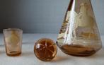 Likeur Set Karaf Paard Ruiter en 8 glaasjes met Honden, Antiek en Kunst, Antiek | Glas en Kristal, Ophalen of Verzenden