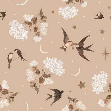 Kinderbehang Behang Vogels in de Nacht Dekornik beschikbaar voor biedingen
