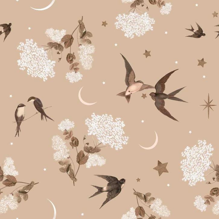 Kinderbehang Behang Vogels in de Nacht Dekornik, Kinderen en Baby's, Kinderkamer | Inrichting en Decoratie, Nieuw, Wanddecoratie