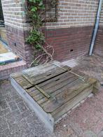 Zandbak met Deksel & Bankjes - 110x115cm, Kinderen en Baby's, Speelgoed | Buiten | Zandbakken, Ophalen, Gebruikt