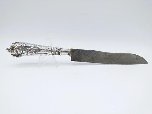 Fries mes met zilveren heft, A. Offringa, Huizum, 18e eeuws, Antiek en Kunst, Antiek | Goud en Zilver, Zilver, Verzenden