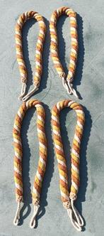 4 Vintage oranje bruin beige gordijnkoord embrasse (RL22), Ophalen of Verzenden, Gebruikt, Beige, Minder dan 100 cm