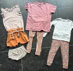 Zoofs handgemaakt kledingpakket oranje roze wit 98-104, Kinderen en Baby's, Ophalen of Verzenden, Gebruikt, Meisje, Setje