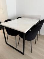 Marmeren eettafel 140x80x75, Huis en Inrichting, Tafels | Eettafels, Ophalen, Overige materialen, 100 tot 150 cm, 50 tot 100 cm